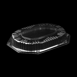 Set 50 buc Platou Oval Negru 335 + 50 buc capac platou - Img 2
