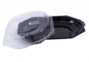 platou oval negru