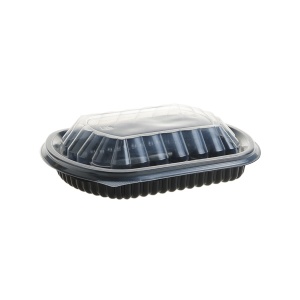 Caserola meniu x1 compartiment,negru, PP ,300 buc, 6 set - Img 1