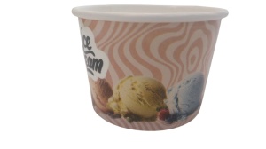 Pahar/Cupa pentru Inghetata 200 ml , carton ,MIX COLOR , D90 mm, h64 mm, 20 set, 1000 buc - Img 2