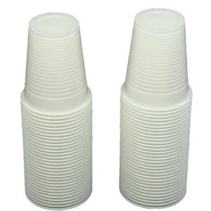 pahare plastic alb