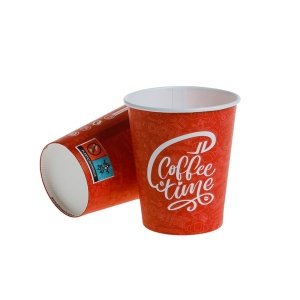 Pahare 8 oz Carton +PE , VENDING ,250 ml, color/albe , D80mm , h89 mm, 20 set, 1000 buc - Img 1