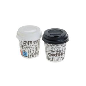 Capac plastic D62 mm,PS, alb/negru, 30 set, 3000 buc - Img 2