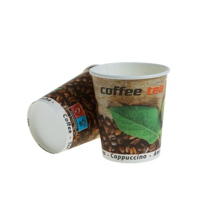 Pahare 8 oz Carton +PE , VENDING ,250 ml, color/albe , D80mm , h89 mm, 20 set, 1000 buc - Img 2