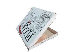 cutie pizza carton alba 25 cm