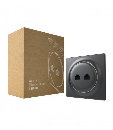 FIBARO WALLI N ETHERNET OULET FGWEEU-021-8 Anthracite
