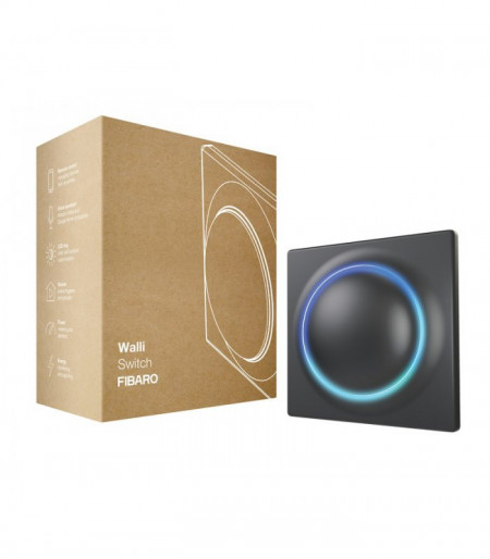 Intrerupator dublu FIBARO Walli Double Switch Anthracite (pachet de 10bucati) - Img 2