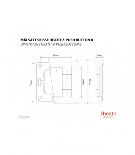 HEATIT Z-PUSH BUTTON 8 - Black - Img 2