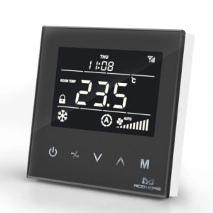 MCO Home - Fan Coil Thermostat 4 pipe MCOEMH8-FC4B Negru