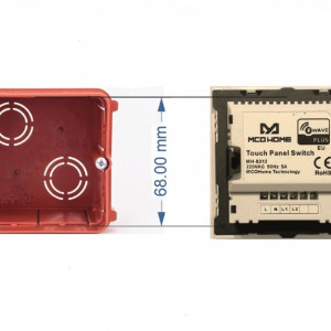 MCO Home Glass Touch Switch (2 Buttons), British Standard MH-S312B - Img 2