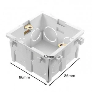 Doza aparat British Standard | Wall Plate Box Universal White Socket Switch Back Cassette - Img 1