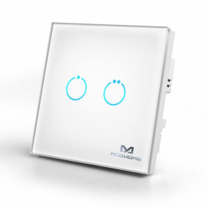 MCO Home Glass Touch Switch (2 Buttons), British Standard MH-S312 - Img 2