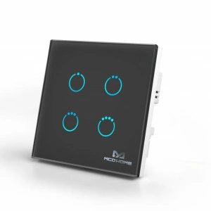 MCO Home Glass Touch Switch GEN5 (4 Buttons), British Standard Black2