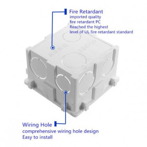 Doza aparat British Standard | Wall Plate Box Universal White Socket Switch Back Cassette - Img 2