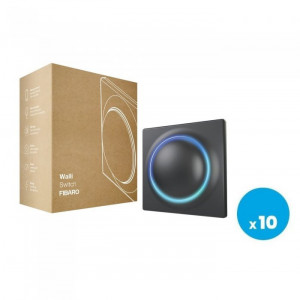 Intrerupator dublu FIBARO Walli Double Switch Anthracite (pachet de 10bucati)