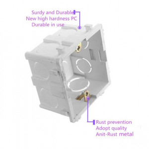 Doza aparat British Standard | Wall Plate Box Universal White Socket Switch Back Cassette - Img 3