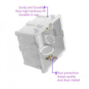Doza aparat British Standard | Wall Plate Box Universal White Socket Switch Back Cassette - Img 3