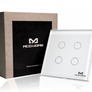 MCO Home Glass Touch Switch GEN5 (4 Buttons), British Standard