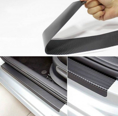 Set Protectii Praguri Carbon/Negru mat