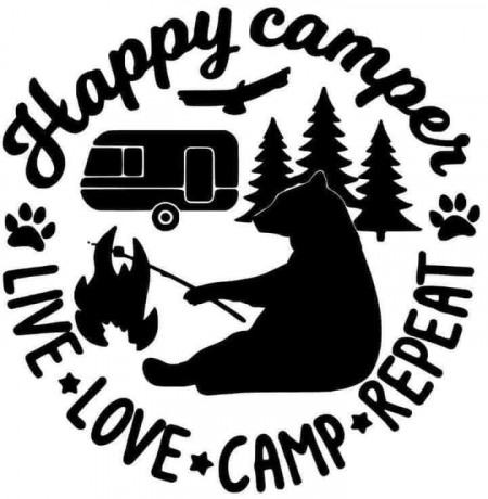 Sticker Auto Happy Camper
