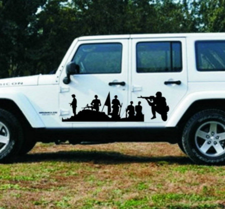 Set 2 buc Stickere Off Road Army 110cm