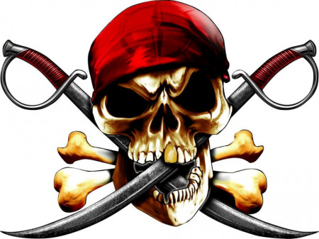 Sticker Color Pirat/Craniu S5