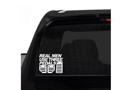 Sticker Real Men use three pedals