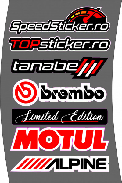 2 X Set 7 buc Stickere Auto Performance