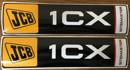 Set 2 buc Stickere Autocolante JCB 1CX - orizontal