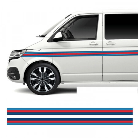 Set Stickere Auto Dungi Laterale Martini VW Transporter, Caravelle , Vito , Vivaro , etc (2 buc)