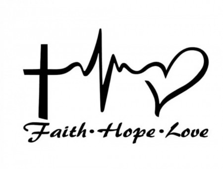 Sticker Faith Hope Love