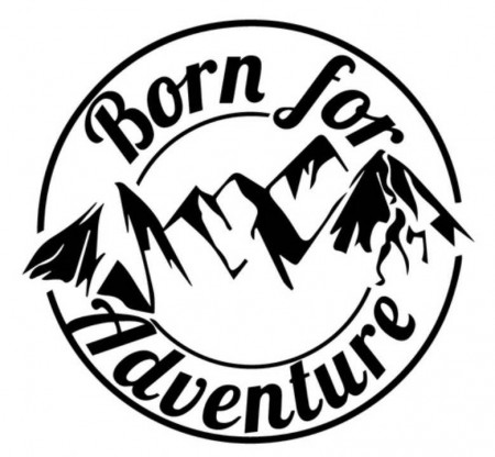 Sticker Auto Born for Adventure