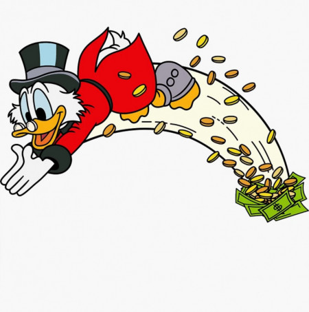 Sticker Auto color Donald Money Jump