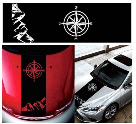 Sticker Auto capota Off Road Busola/Munti Universal
