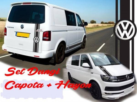 Set 2 Dungi Capota + Spate Sticker Autocolant Volkswagen T4, T5, T6, vw Caravelle
