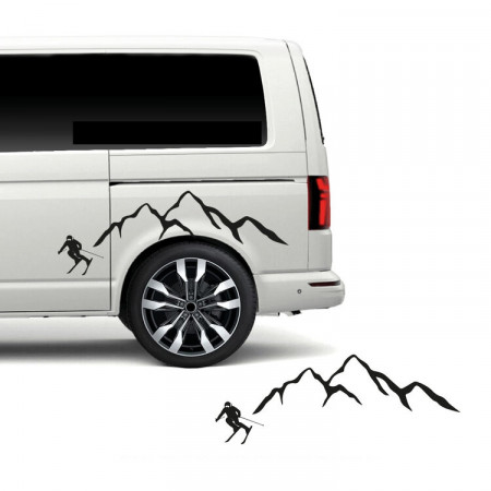 Set Stickere Auto Dungi Laterale Mountain Sky Edition Transporter, Caravelle , Vito , Vivaro , etc (2 buc)
