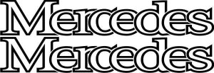 Set 2 buc Stickere Autocolante MERCEDES(model 2) - 60 cm