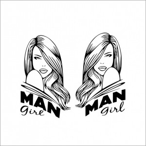 Set 2 buc stickere Camion Man Girl
