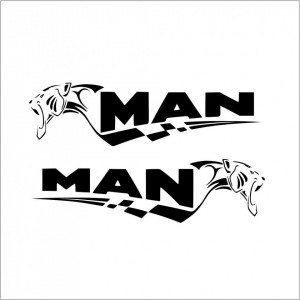 Set 2 buc stickere Camion Man Tribal