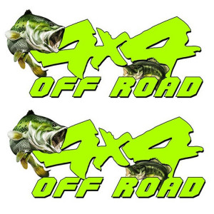 Set 2 Buc Stickere Color 4x4 Off Road Peste Verde