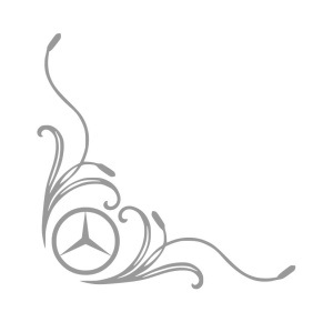 Set 2 buc stickere geamuri laterale Mercedes Benz