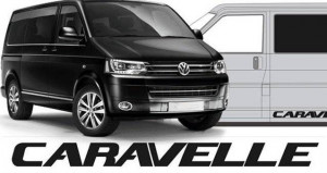 Set 2 buc stickere laterale Volkswagen Transporter Caravelle 100cm