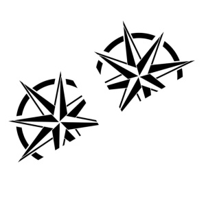 Set Stickere Auto Busola Compass M1(2 buc) - Img 2
