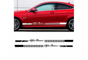 Set Stickere Autocolante Dungi Laterale Alfa Romeo