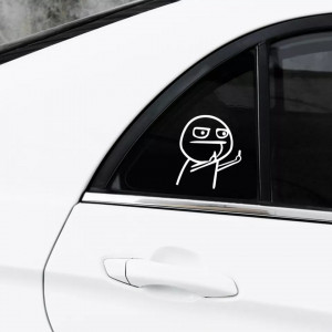Sticker Auto Funny Middle Finger - Img 2