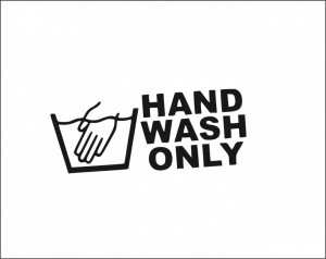 Sticker Auto Hand wash only