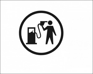Sticker Auto Petrol Pump Shut