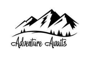 Sticker Autocolant Munti Adventure Awaits 50 cm