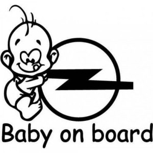 Sticker Baby on Board Opel