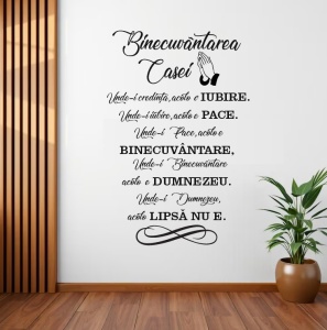 Sticker Perete Binecuvantarea Casei
